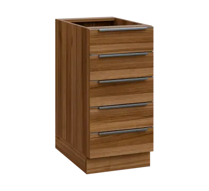 SIS - 4Z52 spodní skříňka, 5-zásuvková, 870x400x600, ořech světlý